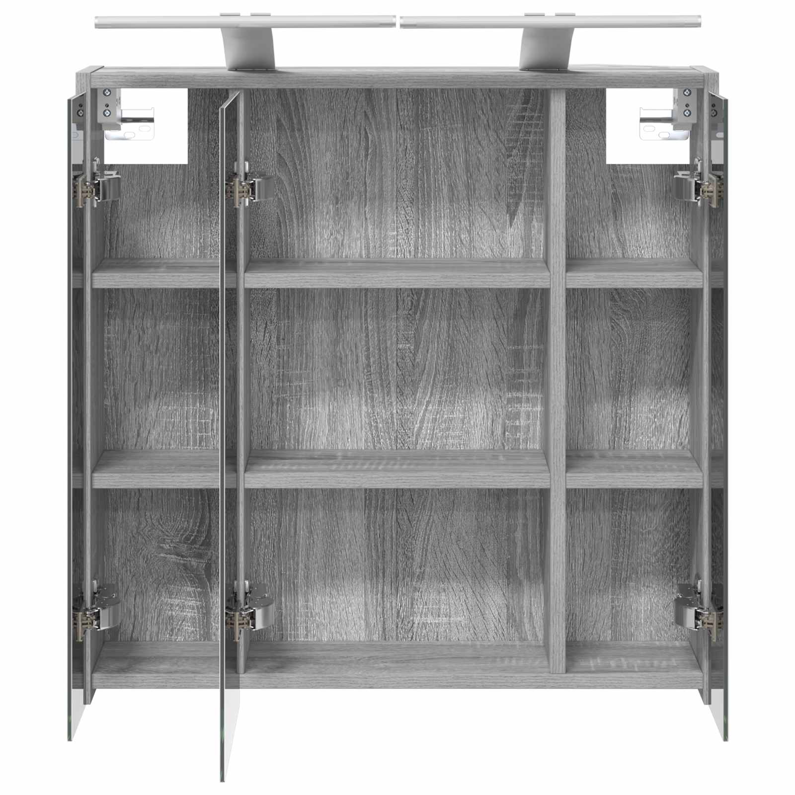 Mobiletto per specchio da bagno Grigio Sonoma | homemem39