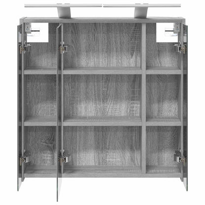 Mobiletto per specchio da bagno Grigio Sonoma