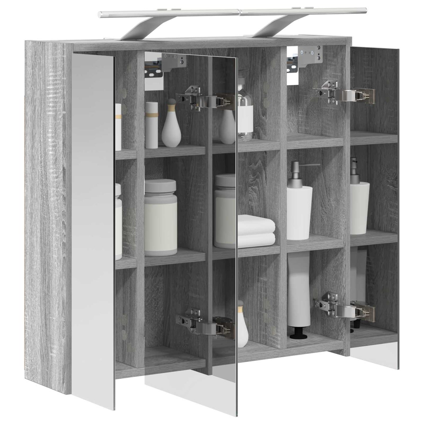 Mobiletto per specchio da bagno Grigio Sonoma | homemem39