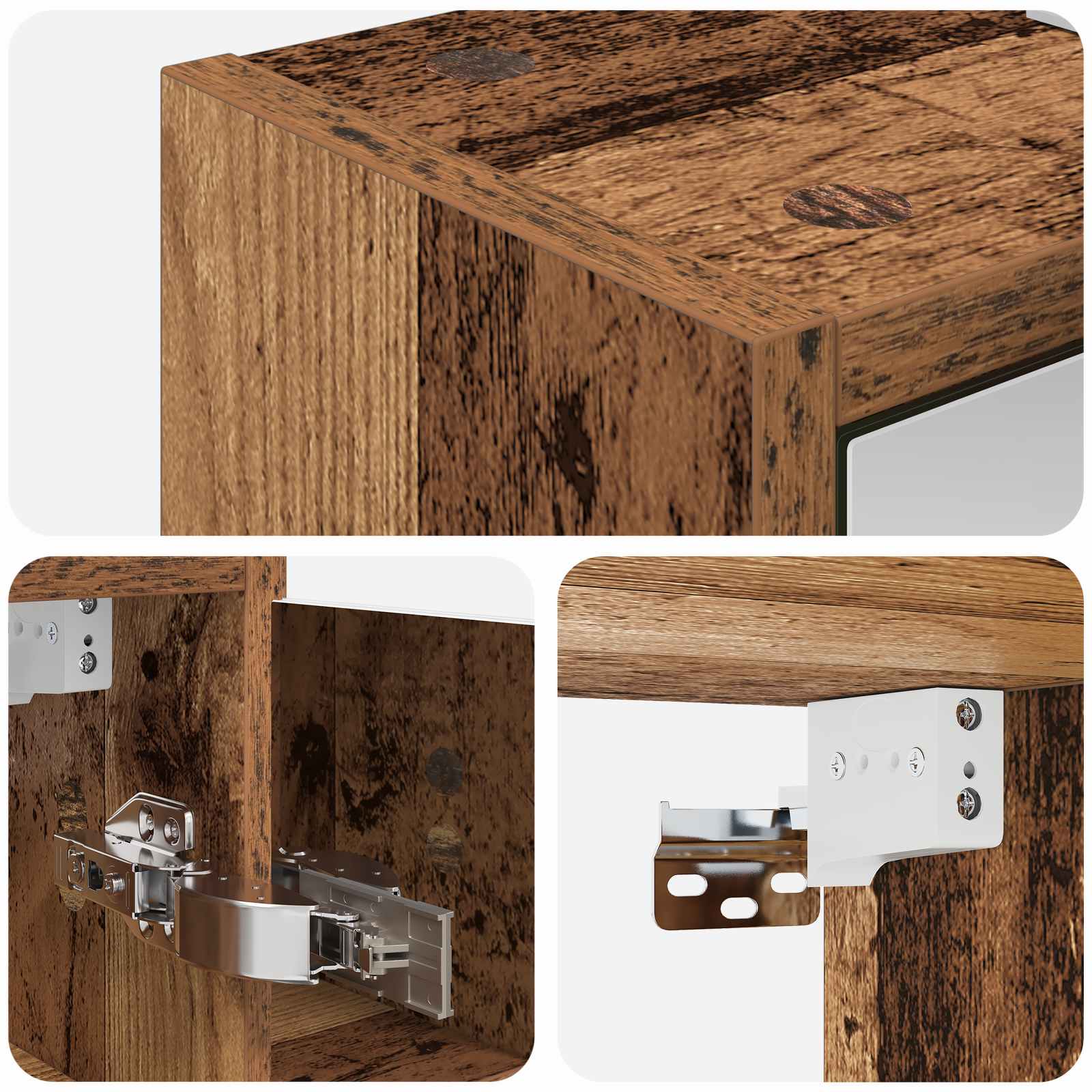Mobiletto per specchio da bagno Legno vecchio | homemem39