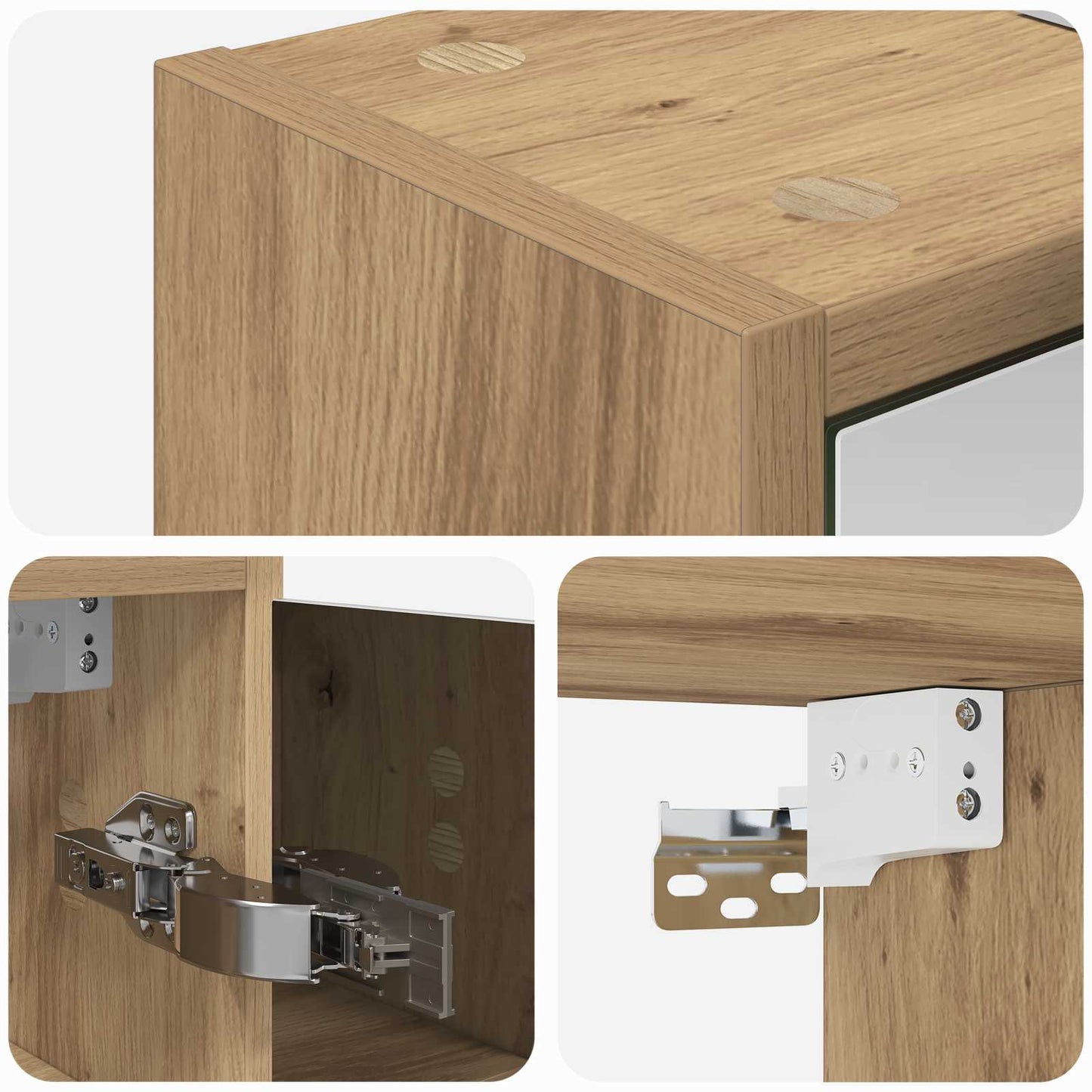 Mobiletto per specchio da bagno Rovere Artigianale | homemem39