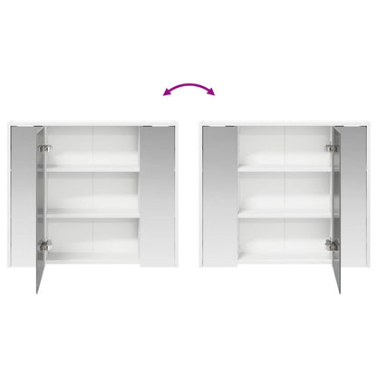 Mobiletto per specchio da bagno Bianco 73,5 x 16 x 62,5 cm