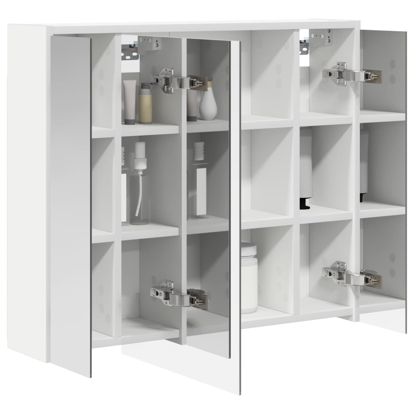 Mobiletto per specchio da bagno Bianco 73,5 x 16 x 62,5 cm