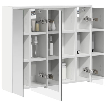 Mobiletto per specchio da bagno Bianco 73,5 x 16 x 62,5 cm