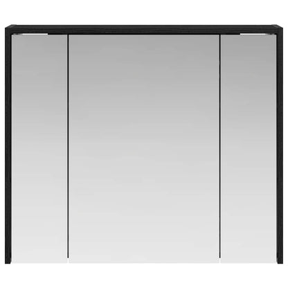 Mobiletto per specchio da bagno Rovere Nero 73,5 x 16 x 62,5 cm | homemem39