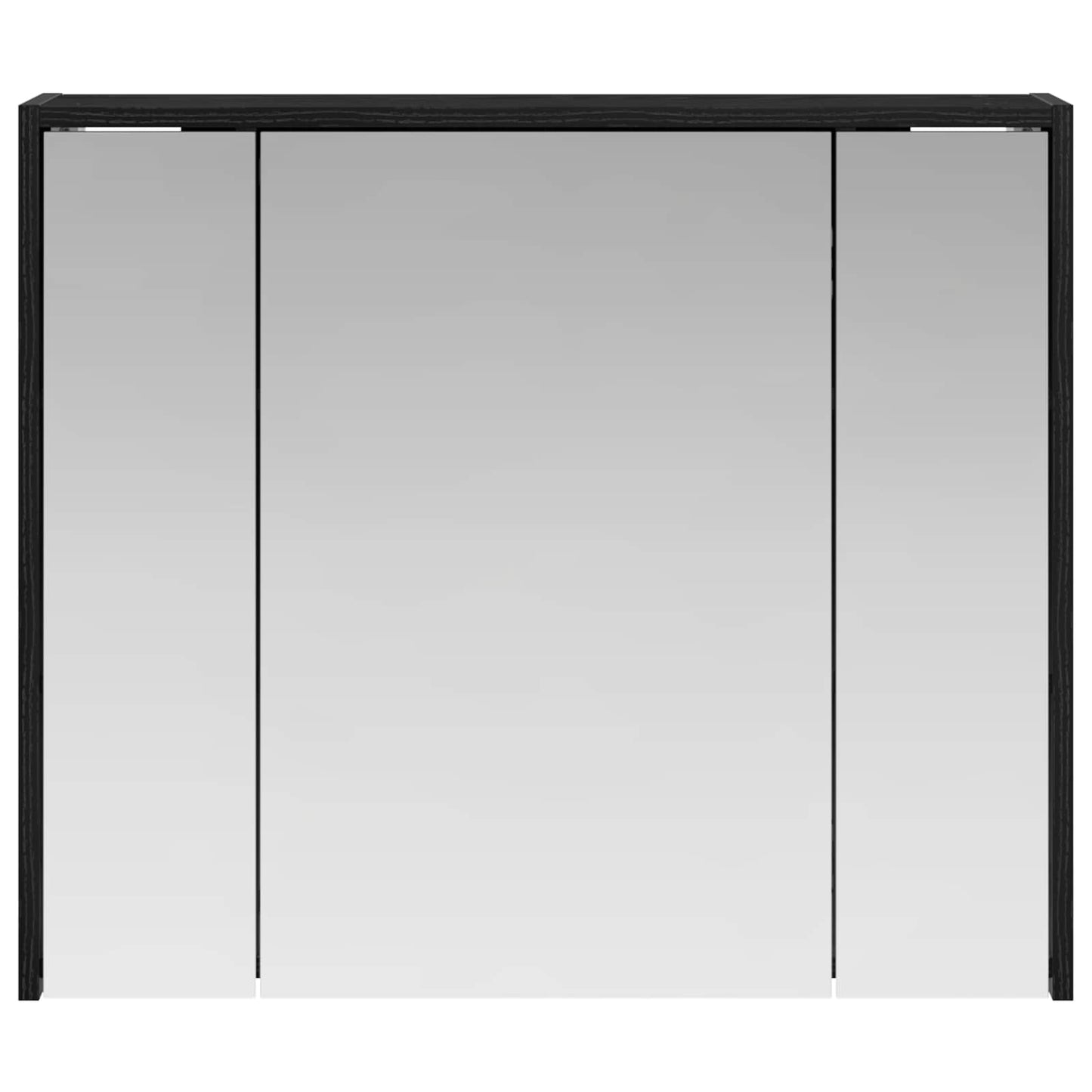 Mobiletto per specchio da bagno Rovere Nero 73,5 x 16 x 62,5 cm
