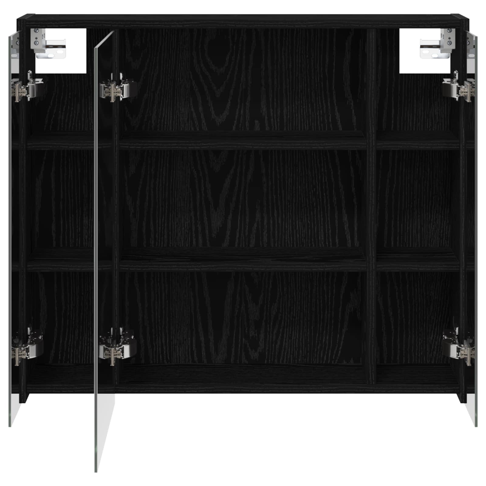 Mobiletto per specchio da bagno Rovere Nero 73,5 x 16 x 62,5 cm | homemem39
