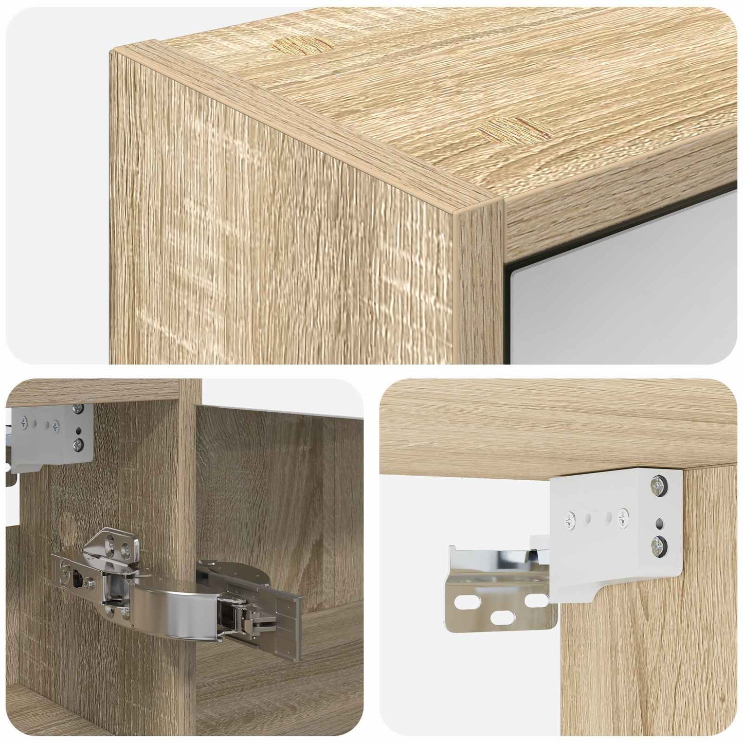 Mobiletto per specchio da bagno Rovere Sonoma | homemem39