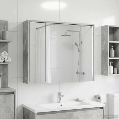 Mobiletto per specchio da bagno Grigio cemento | homemem39