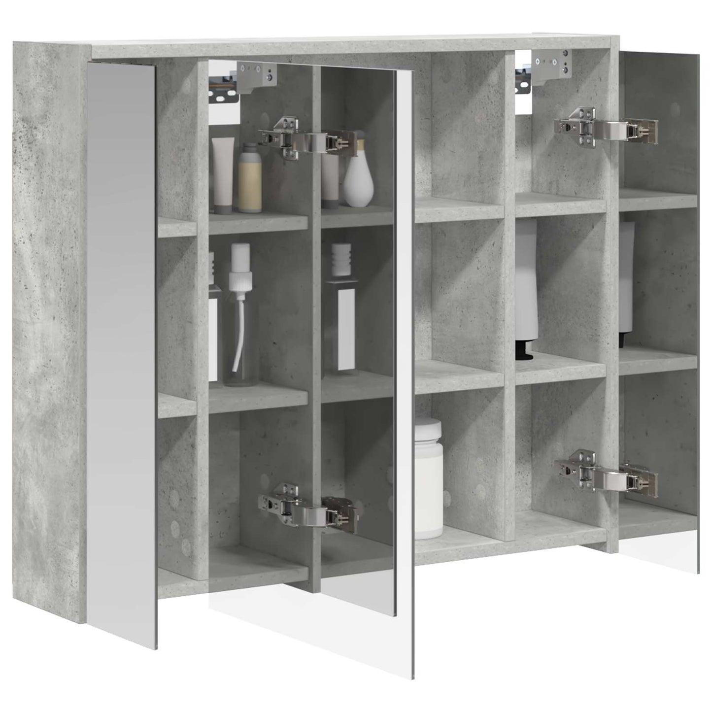 Mobiletto per specchio da bagno Grigio cemento