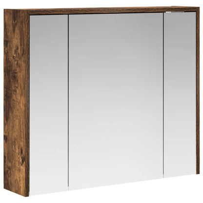 Mobiletto per specchio da bagno Rovere fumé 73,5 x 16 x 62,5 cm