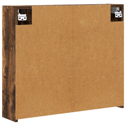 Mobiletto per specchio da bagno Rovere fumé 73,5 x 16 x 62,5 cm