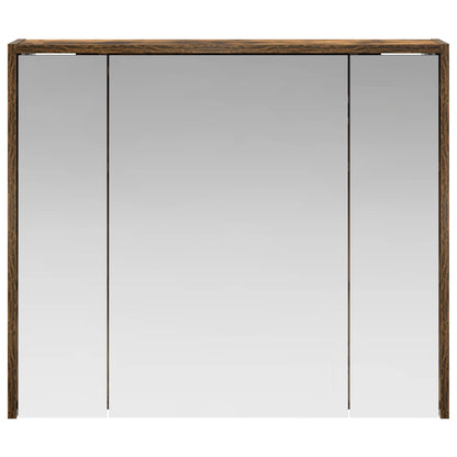 Mobiletto per specchio da bagno Rovere fumé 73,5 x 16 x 62,5 cm