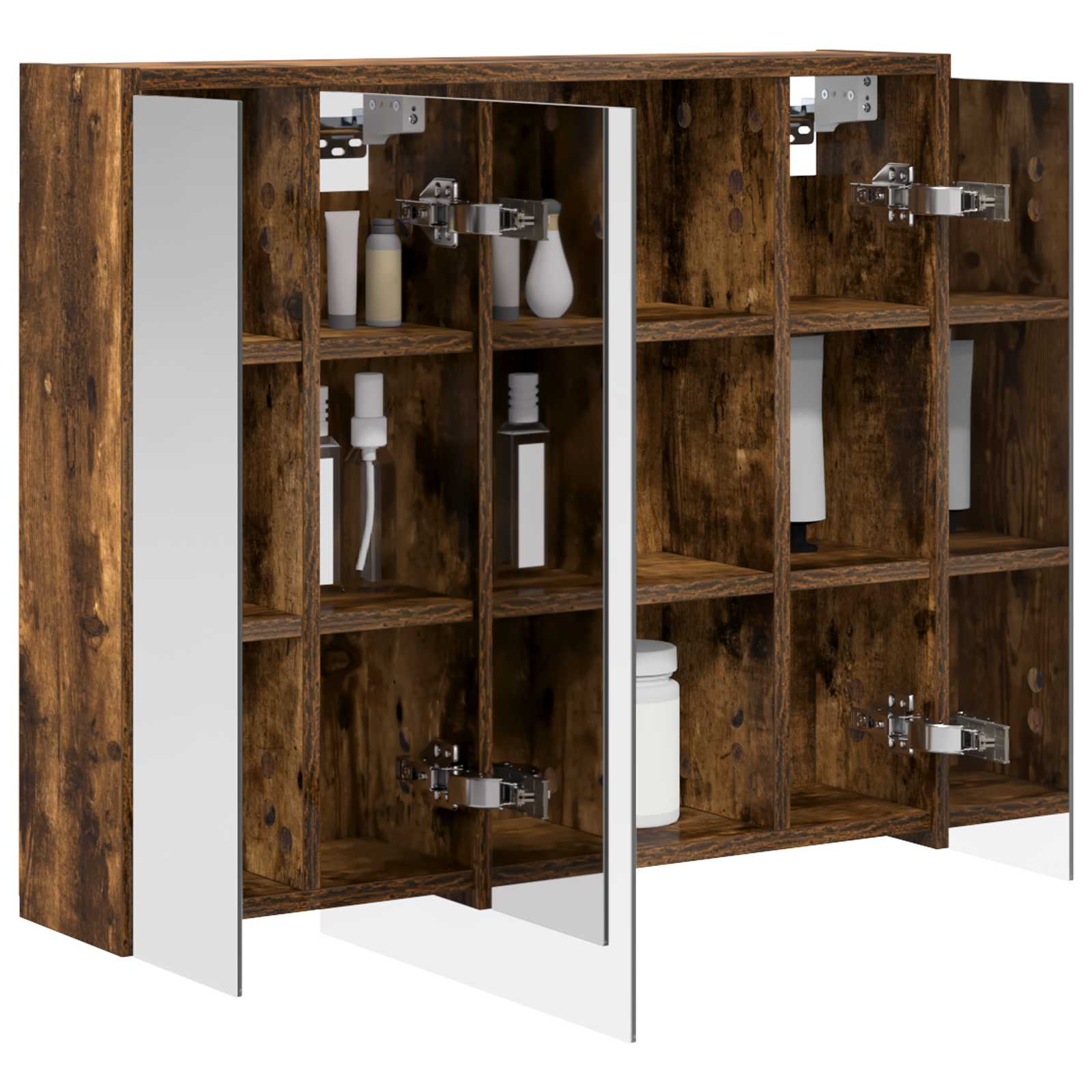 Mobiletto per specchio da bagno Rovere fumé 73,5 x 16 x 62,5 cm | homemem39