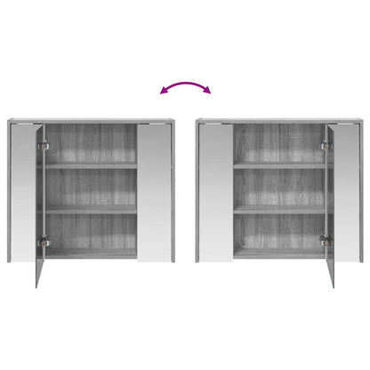Mobiletto per specchio da bagno Grigio Sonoma | homemem39