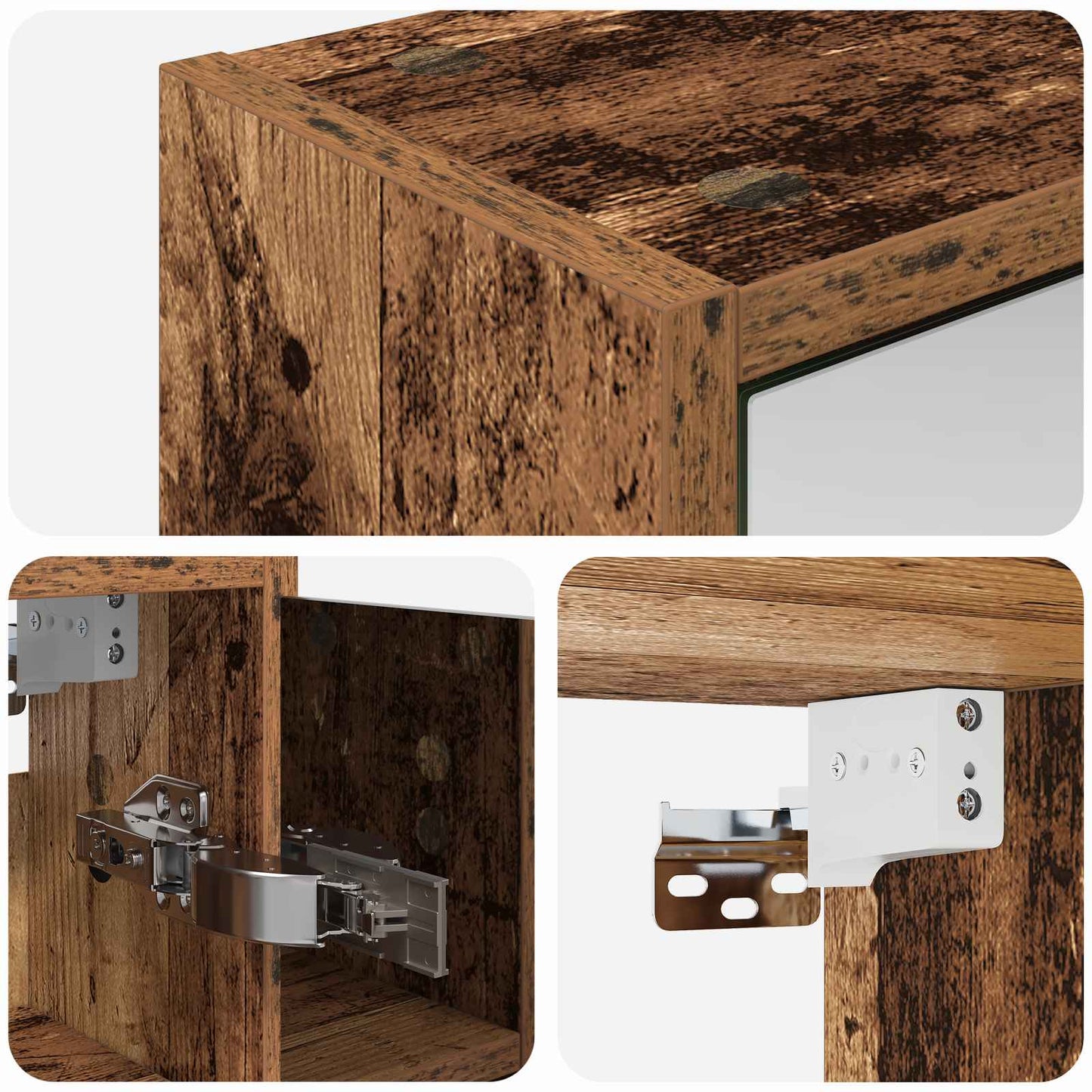 Mobiletto per specchio da bagno Legno vecchio | homemem39