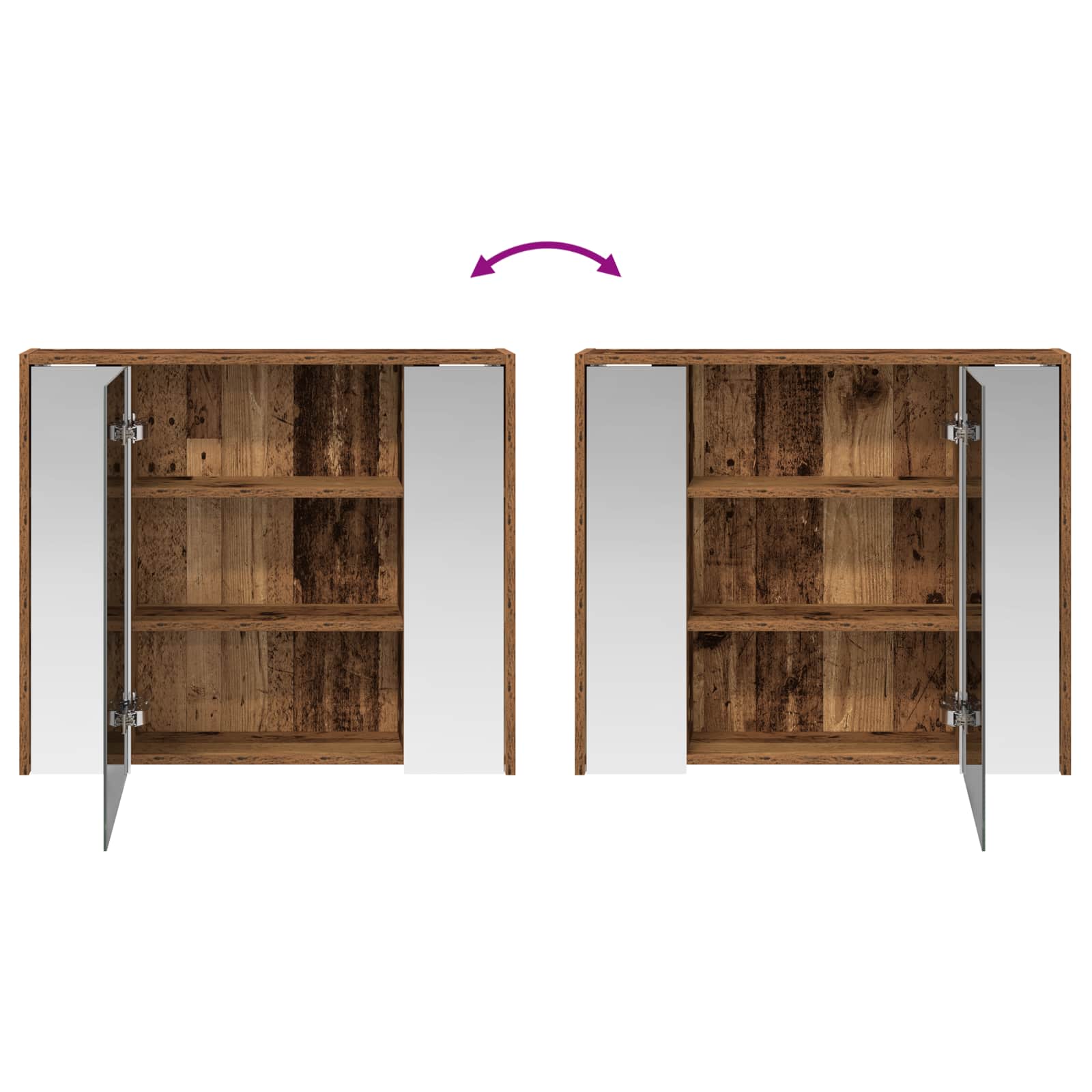 Mobiletto per specchio da bagno Legno vecchio | homemem39