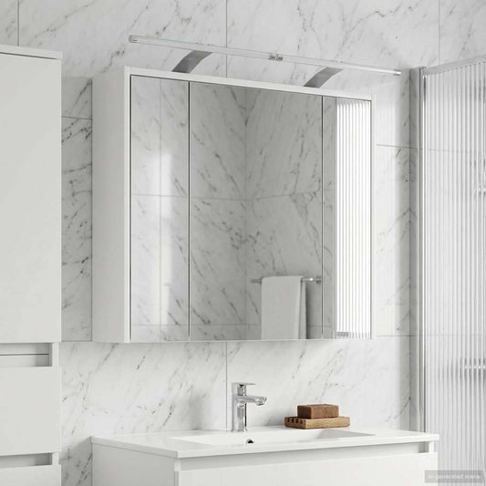 Mobiletto per specchio da bagno Bianco 73,5 x 16 x 62,5 cm | homemem39
