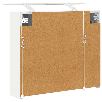 Mobiletto per specchio da bagno Bianco 73,5 x 16 x 62,5 cm
