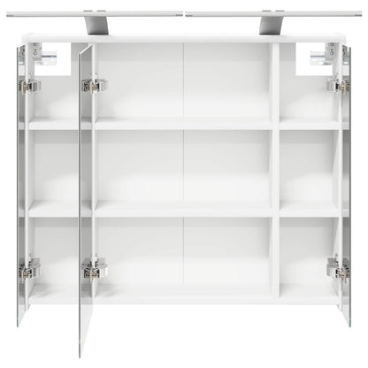 Mobiletto per specchio da bagno Bianco 73,5 x 16 x 62,5 cm