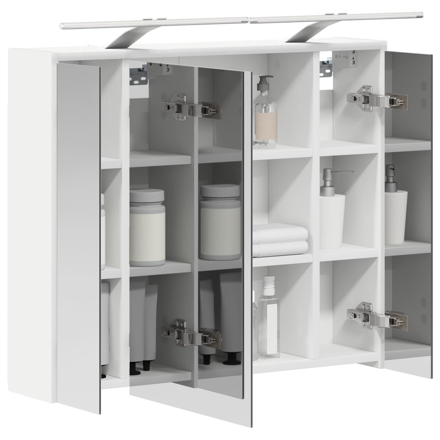 Mobiletto per specchio da bagno Bianco 73,5 x 16 x 62,5 cm | homemem39