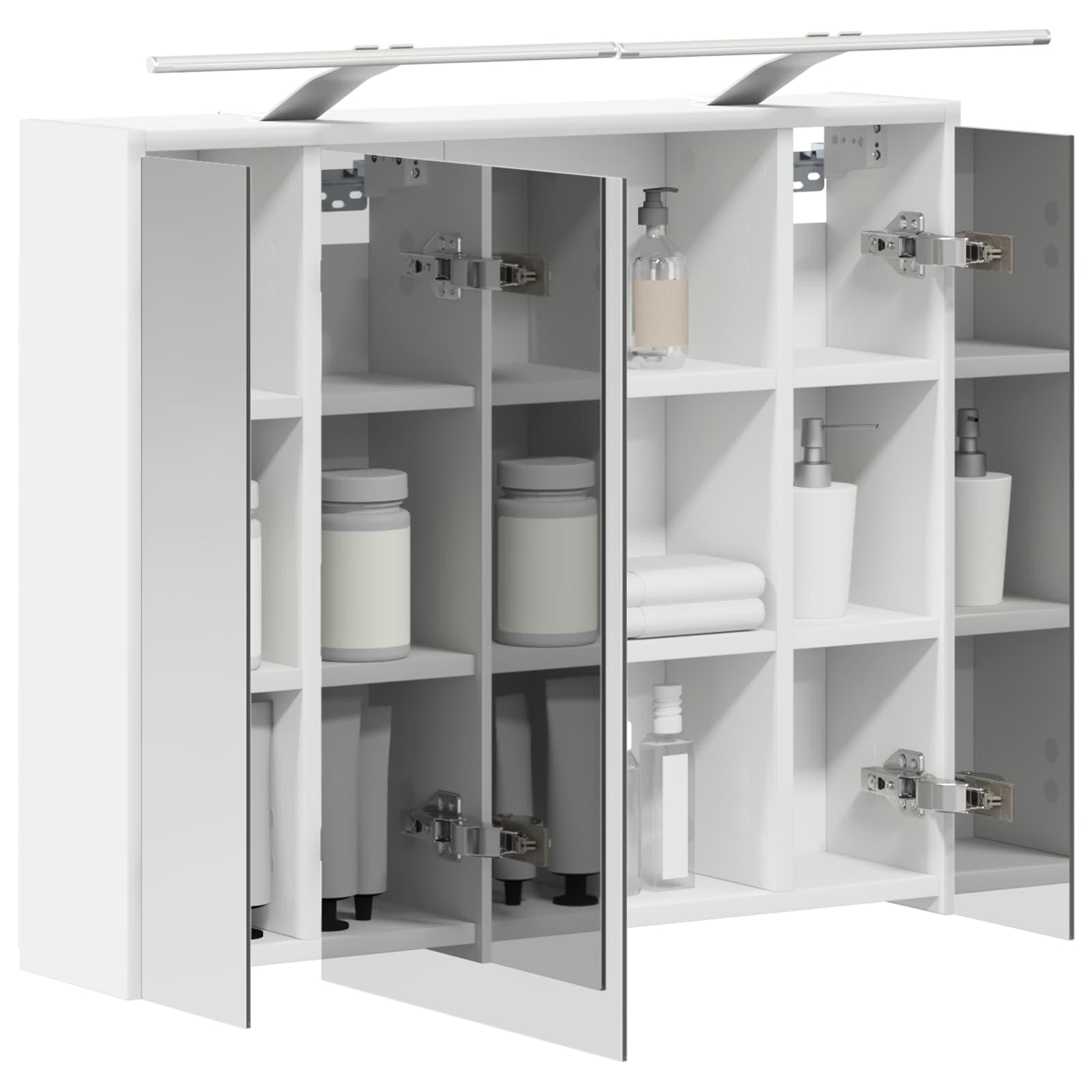 Mobiletto per specchio da bagno Bianco 73,5 x 16 x 62,5 cm | homemem39