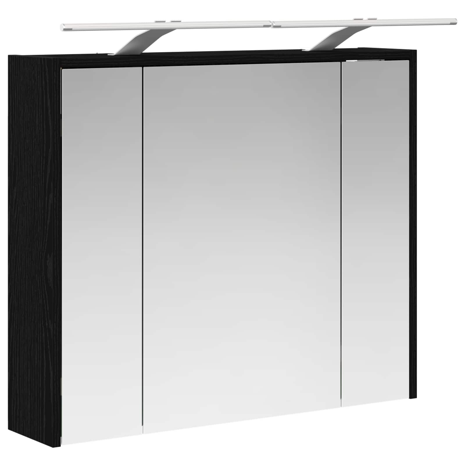 Mobiletto per specchio da bagno Rovere Nero 73,5 x 16 x 62,5 cm | homemem39