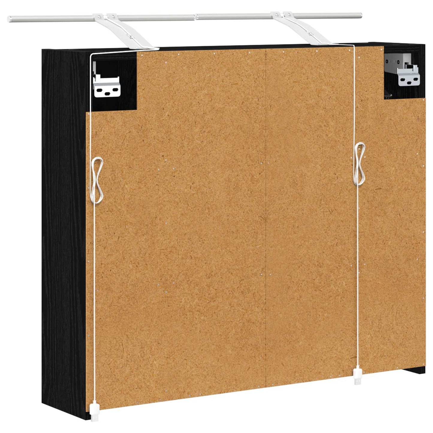 Mobiletto per specchio da bagno Rovere Nero 73,5 x 16 x 62,5 cm | homemem39