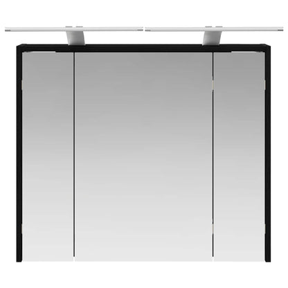 Mobiletto per specchio da bagno Rovere Nero 73,5 x 16 x 62,5 cm | homemem39