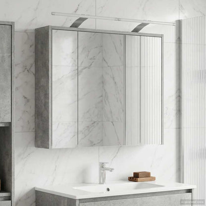 Mobiletto per specchio da bagno Grigio cemento