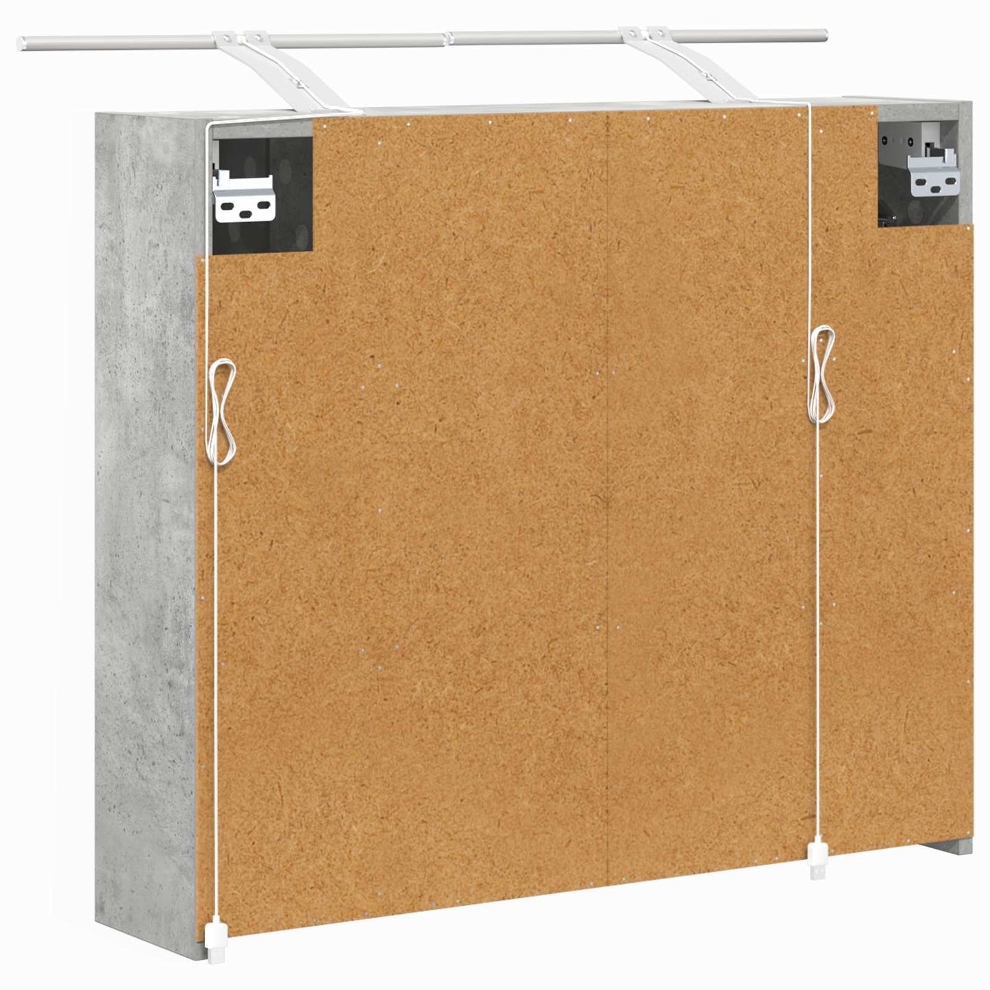 Mobiletto per specchio da bagno Grigio cemento