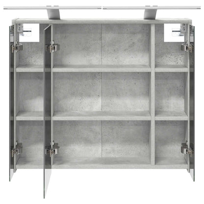 Mobiletto per specchio da bagno Grigio cemento