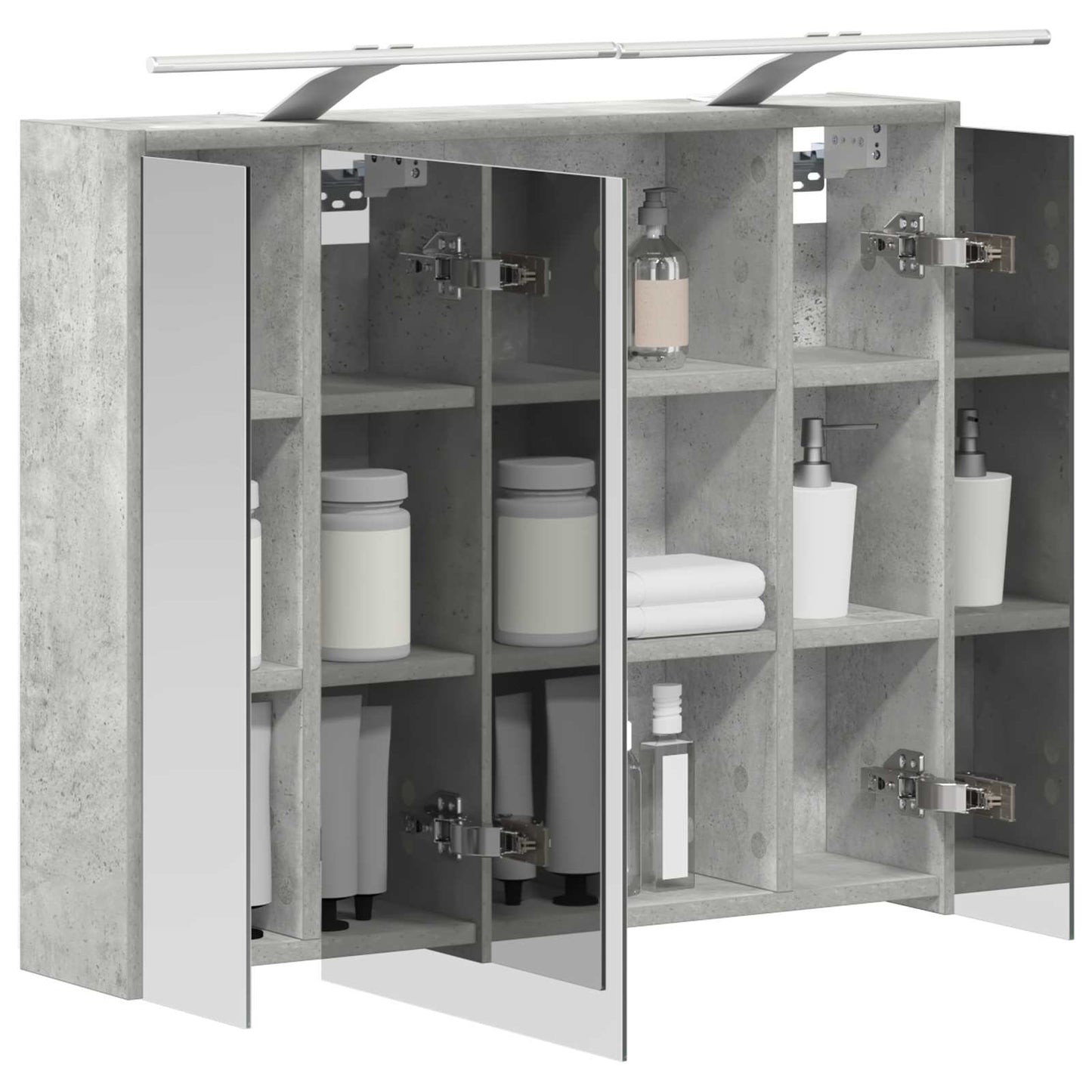 Mobiletto per specchio da bagno Grigio cemento | homemem39