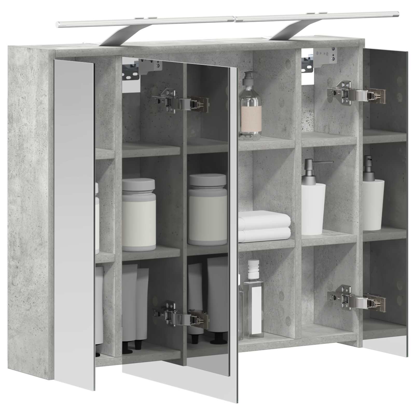 Mobiletto per specchio da bagno Grigio cemento | homemem39