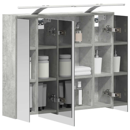 Mobiletto per specchio da bagno Grigio cemento