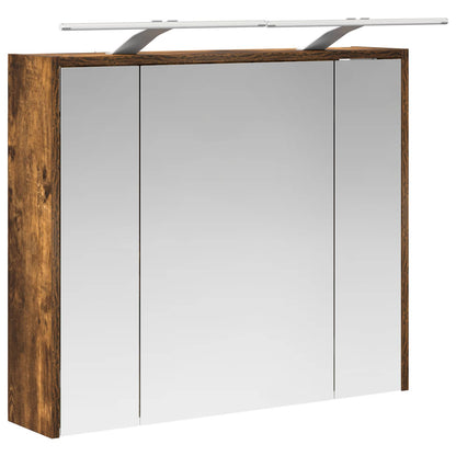 Mobiletto per specchio da bagno Rovere fumé 73,5 x 16 x 62,5 cm | homemem39