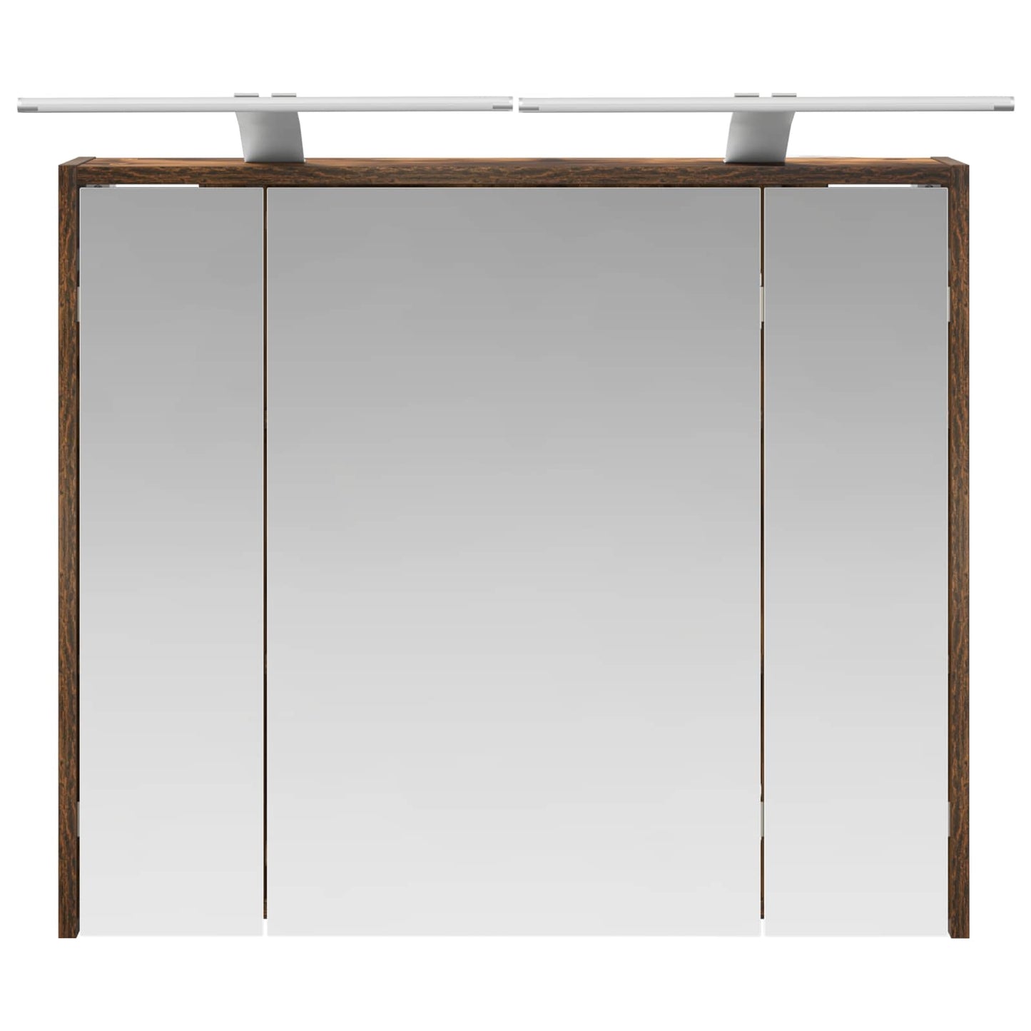Mobiletto per specchio da bagno Rovere fumé 73,5 x 16 x 62,5 cm