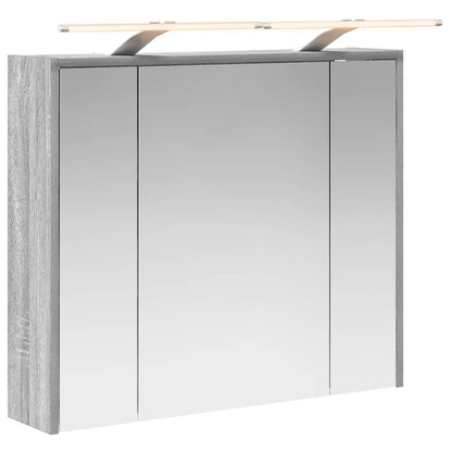 Mobiletto per specchio da bagno Grigio Sonoma | homemem39