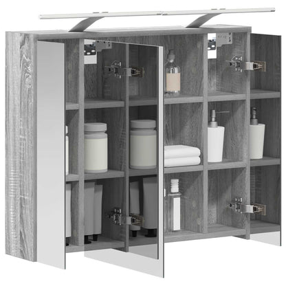 Mobiletto per specchio da bagno Grigio Sonoma | homemem39