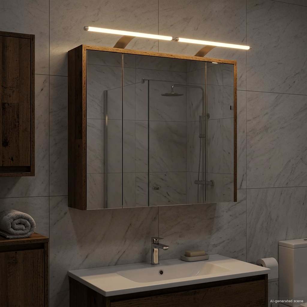 Mobiletto per specchio da bagno Legno vecchio