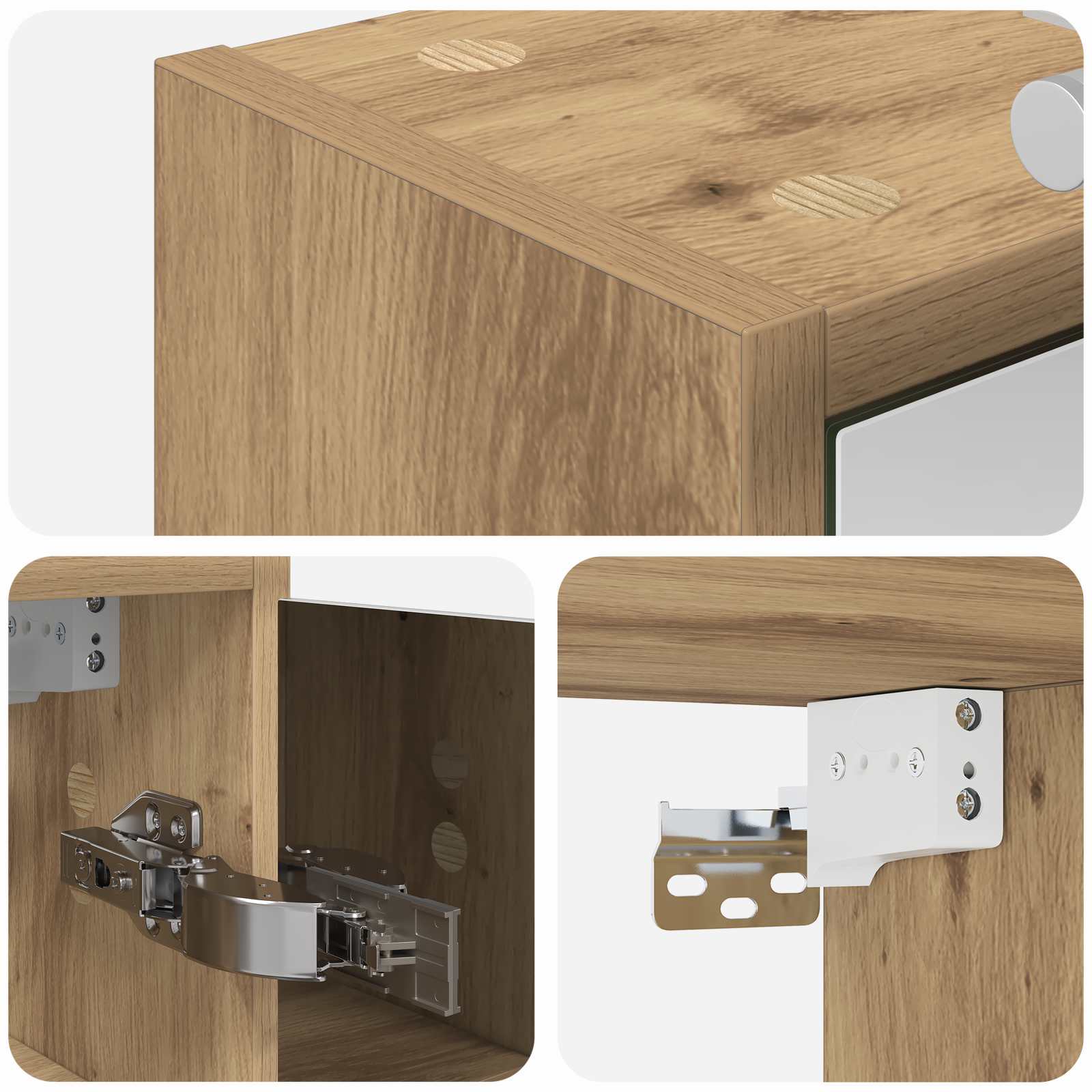 Mobiletto per specchio da bagno Rovere Artigianale | homemem39
