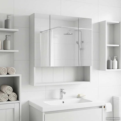 Mobiletto per specchio da bagno Bianco 60 x 14.5 x 70 cm | homemem39