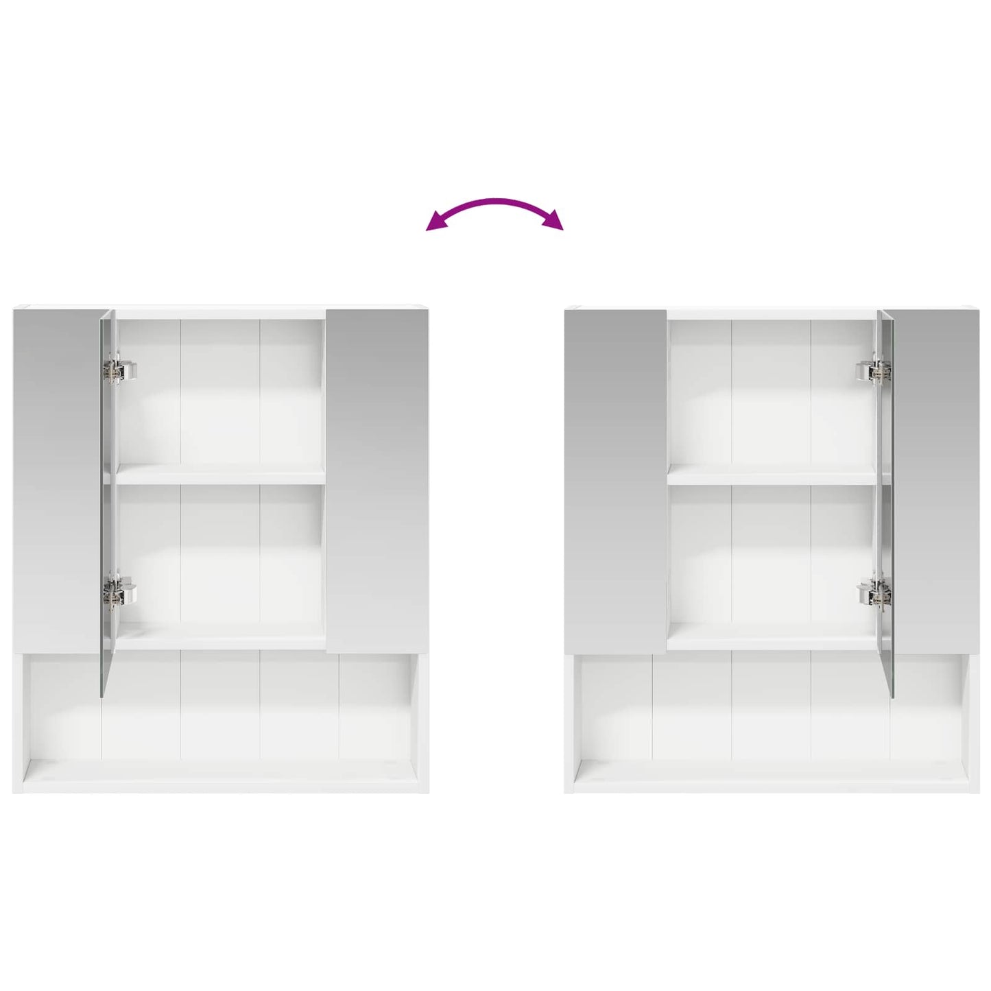 Mobiletto per specchio da bagno Bianco 60 x 14.5 x 70 cm | homemem39