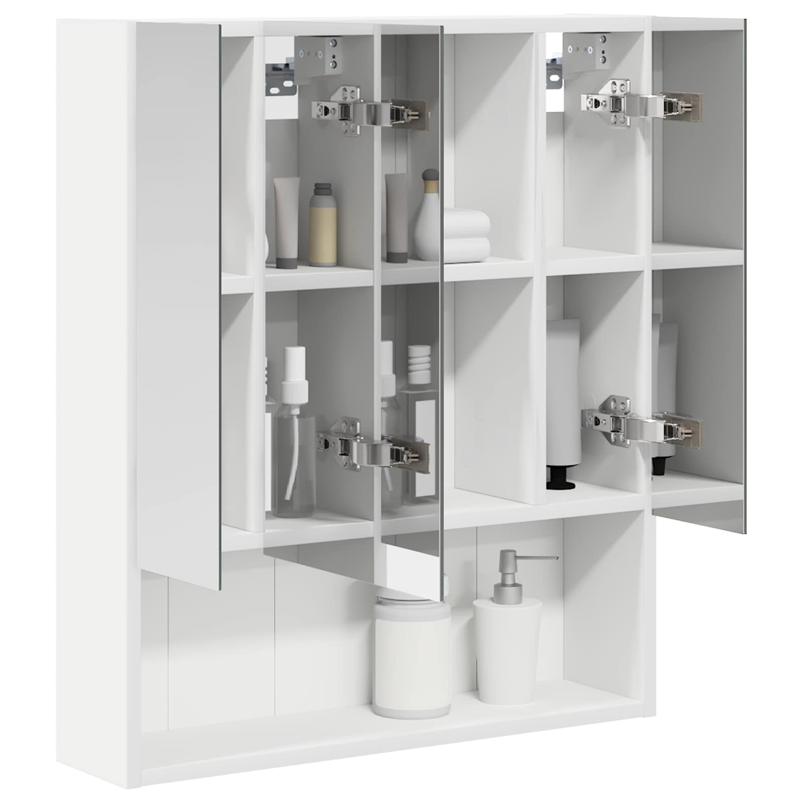 Mobiletto per specchio da bagno Bianco 60 x 14.5 x 70 cm | homemem39