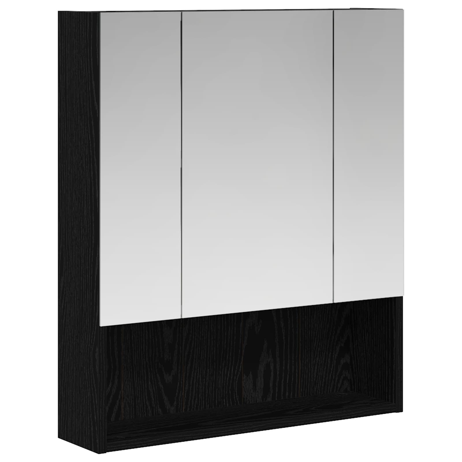 Mobiletto per specchio da bagno Rovere Nero 60 x 14.5 x 70 cm | homemem39