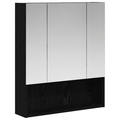 Mobiletto per specchio da bagno Rovere Nero 60 x 14.5 x 70 cm | homemem39