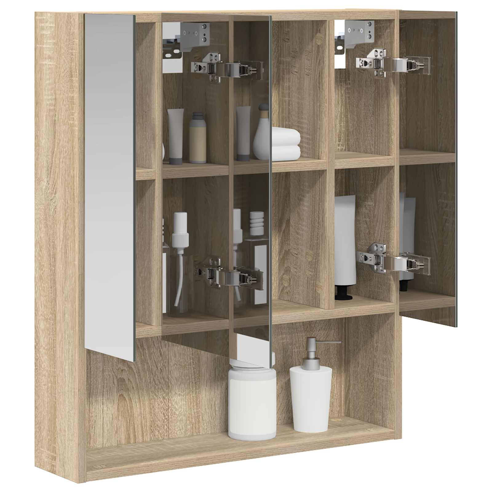 Mobiletto per specchio da bagno Rovere Sonoma 60 x 14.5 x 70 cm | homemem39