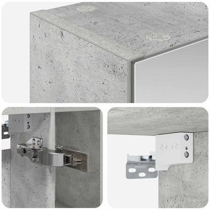 Mobiletto per specchio da bagno con lo scaffale Grigio cemento
