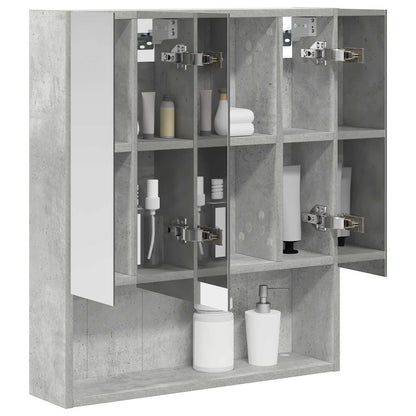 Mobiletto per specchio da bagno con lo scaffale Grigio cemento