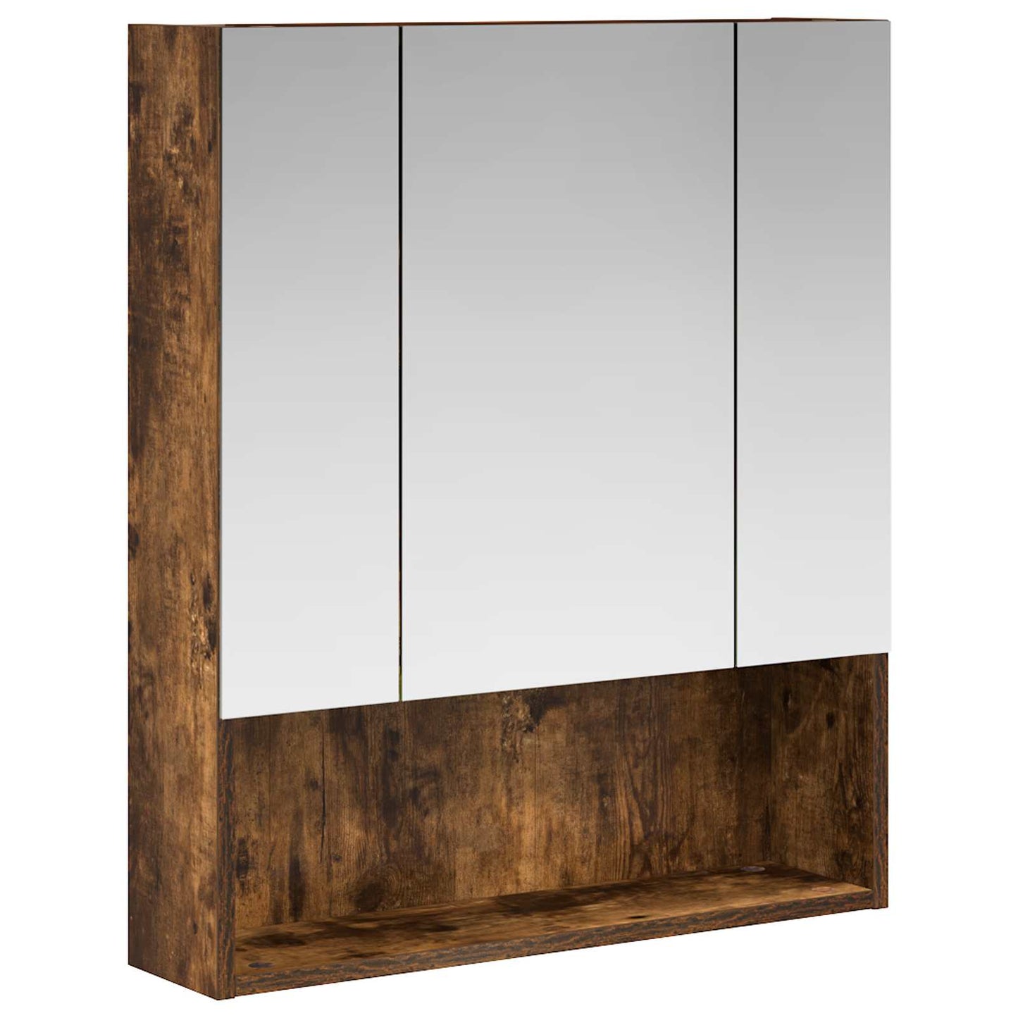 Mobiletto per specchio da bagno Rovere fumé 60 x 14.5 x 70 cm | homemem39
